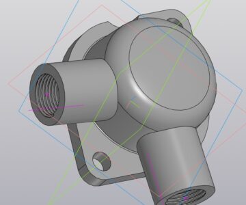 3D модель Кронштейн индуктивного датчика M12x1 привода AWH