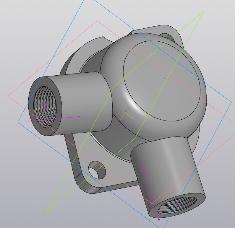 3D модель Кронштейн индуктивного датчика M12x1 привода AWH