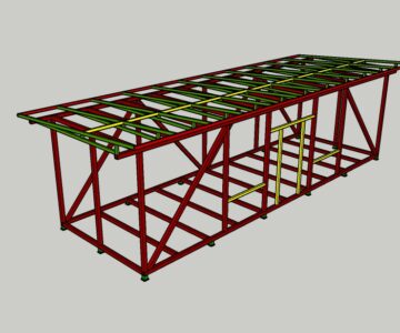 3D модель Каркас торгового ларька