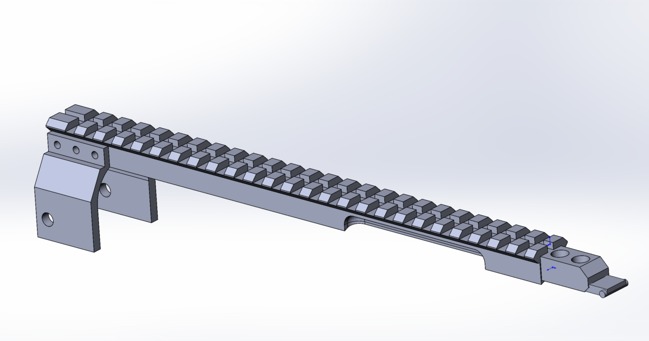 3D модель 3D модель планки Пикатинни для СКС