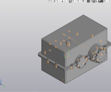 3D модель Разработка привода ленточного конвейера передаточное число 70,4