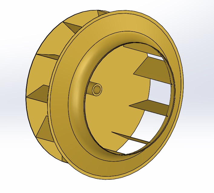 3D модель Рабочее колесо вентилятора РК-14-5-10 (типоразмер 10)
