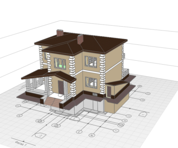 3D модель Индивидуальный жилой коттедж 157 м2