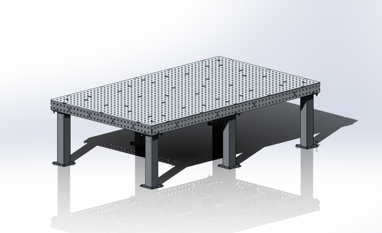 3D модель Сварочно-зачистной стол 2500х1500х700 (ДхШхВ)