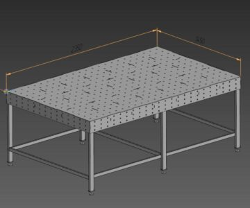 3D модель Сварочный стол 2350х1450х6