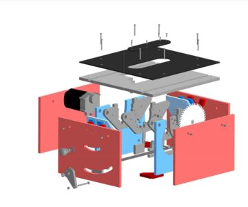 3D модель Циркулярный станок по дереву на базе "Интерскол ДП-210/1900М"