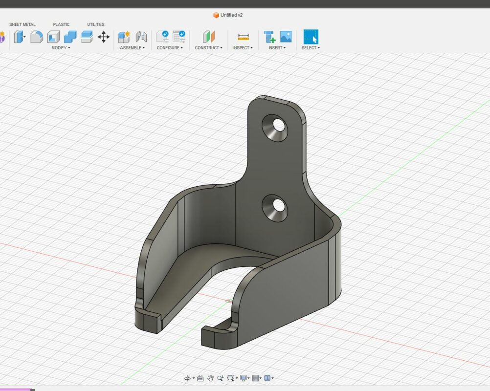 3D модель Держатель экструдера флюса