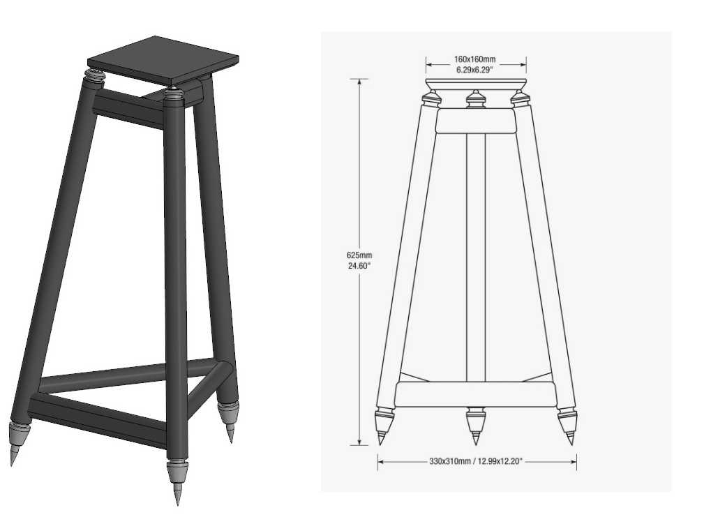 Чертеж Стойка под акустику Solid Steel SS6