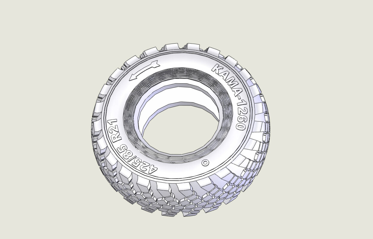3D модель Шина КАМА-1260 в масштабе 1/43