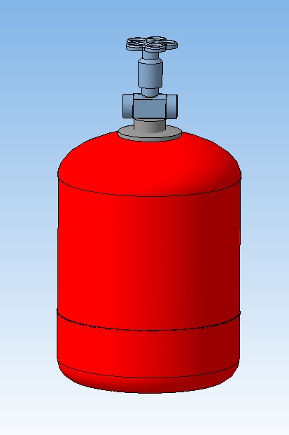 3D модель Баллон 12л тип 3 ГОСТ 15860-84