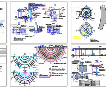 Чертеж Беседка с колоннами D=8м
