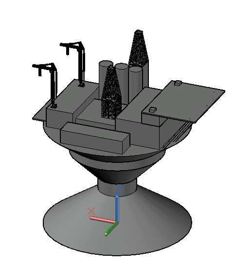 3D модель 3D модель нефте-газодобывающей платформы