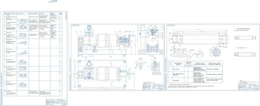Чертеж Разработка технологического процесса восстановления вала ходоуменьшителя ПЗМ-2