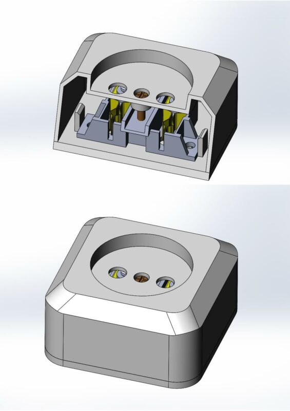 3D модель Электрическая розетка (Инженерная и компьютерная графика)