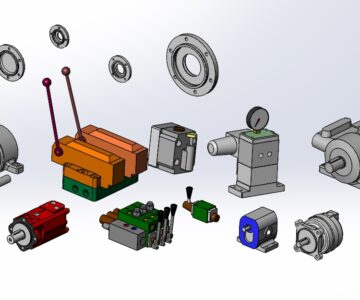 3D модель Набор деталей для библиотеки моделей SolidWorks 2022