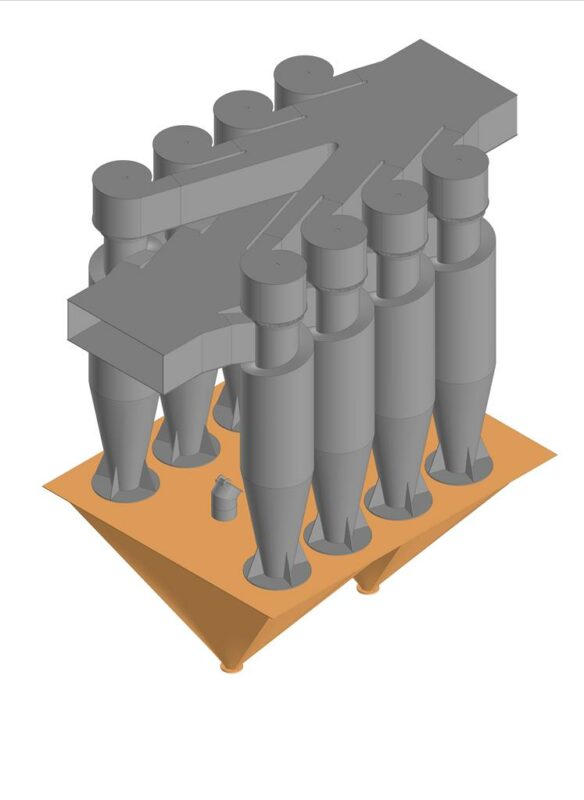 3D модель Групповой циклон ЦН15-850х8