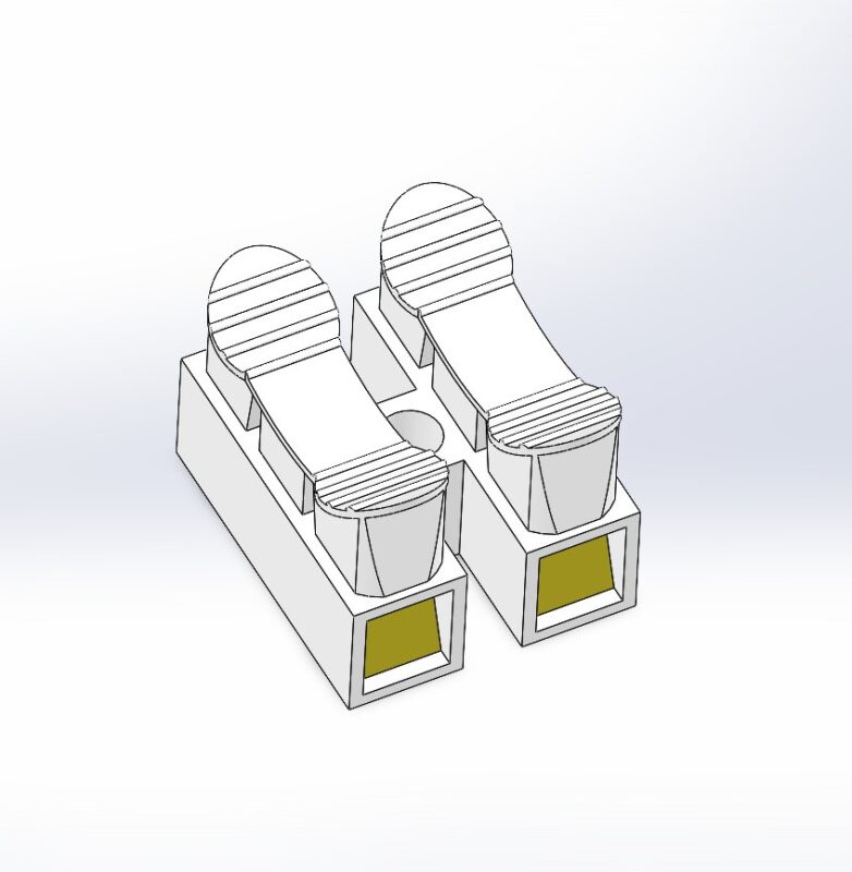 3D модель Клемма самозажимная CH-2, WTB-2, 2+2, 2 pin