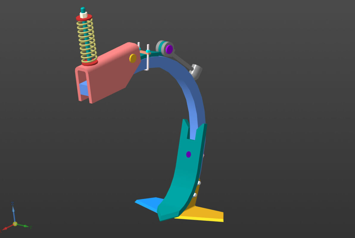 3D модель Культиваторная лапа маятниковая