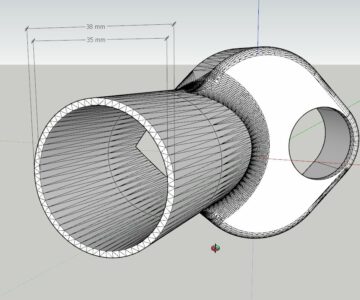 3D модель Модель насадки пылесоса Самсунг для удаления пыли при сверлении стен