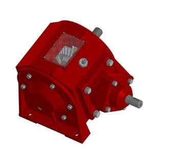 3D модель Конический редуктор одноступенчатый к комбайну КПК-2-01