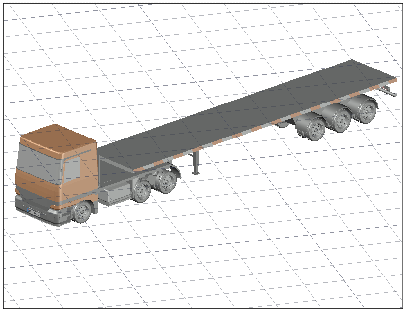 3D модель Тягач с полуприцепом Semi-Trailer SC-016-PX