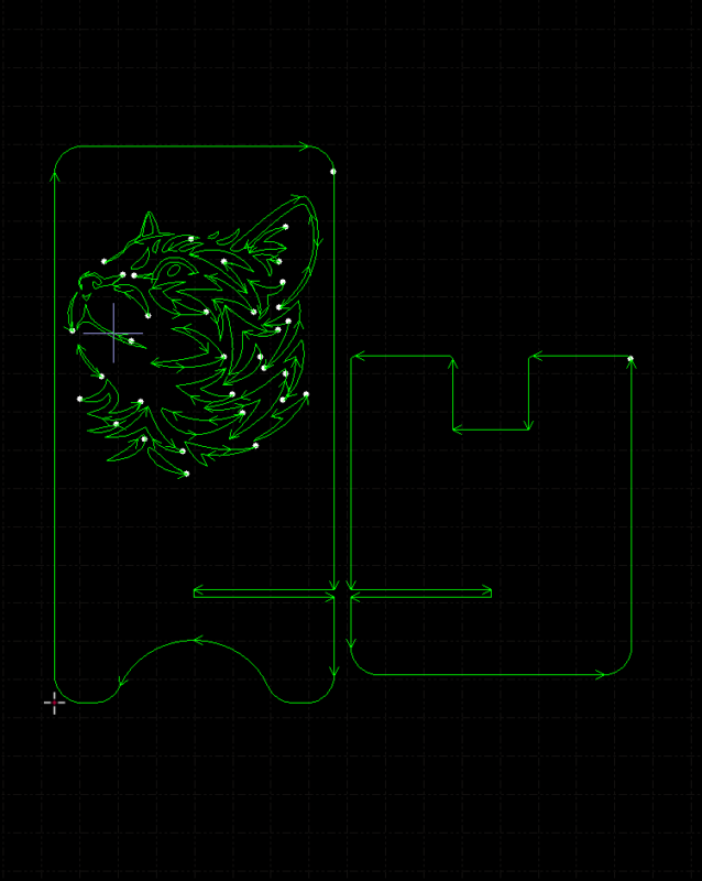 Чертеж Подставка под телефон: "кот"