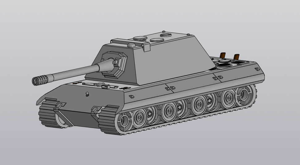 3D модель 3д модель танка Е-100