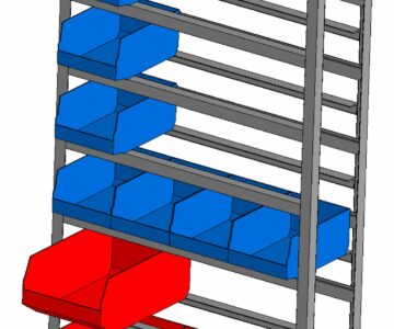 3D модель Стеллаж для мелкоштучных изделий 980х600х1900