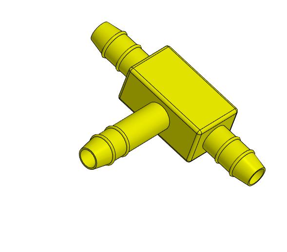 3D модель Тройник омывателя 2105-1127036 D=5/d=3 L=36