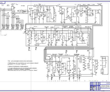 Чертеж Автомат круглопильный автоматический 8Г663 (электрическая схема)