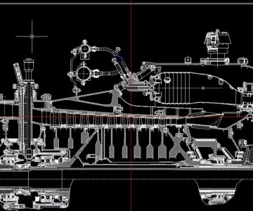 Чертеж Каскад высокого давления газотурбинный двигателя мощностью 17 МВт для привода ГПА (прототип ДБ-90)