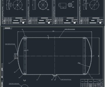 Чертеж Разработка технологического процесса сварки конструкции – резервуар горизонтальный