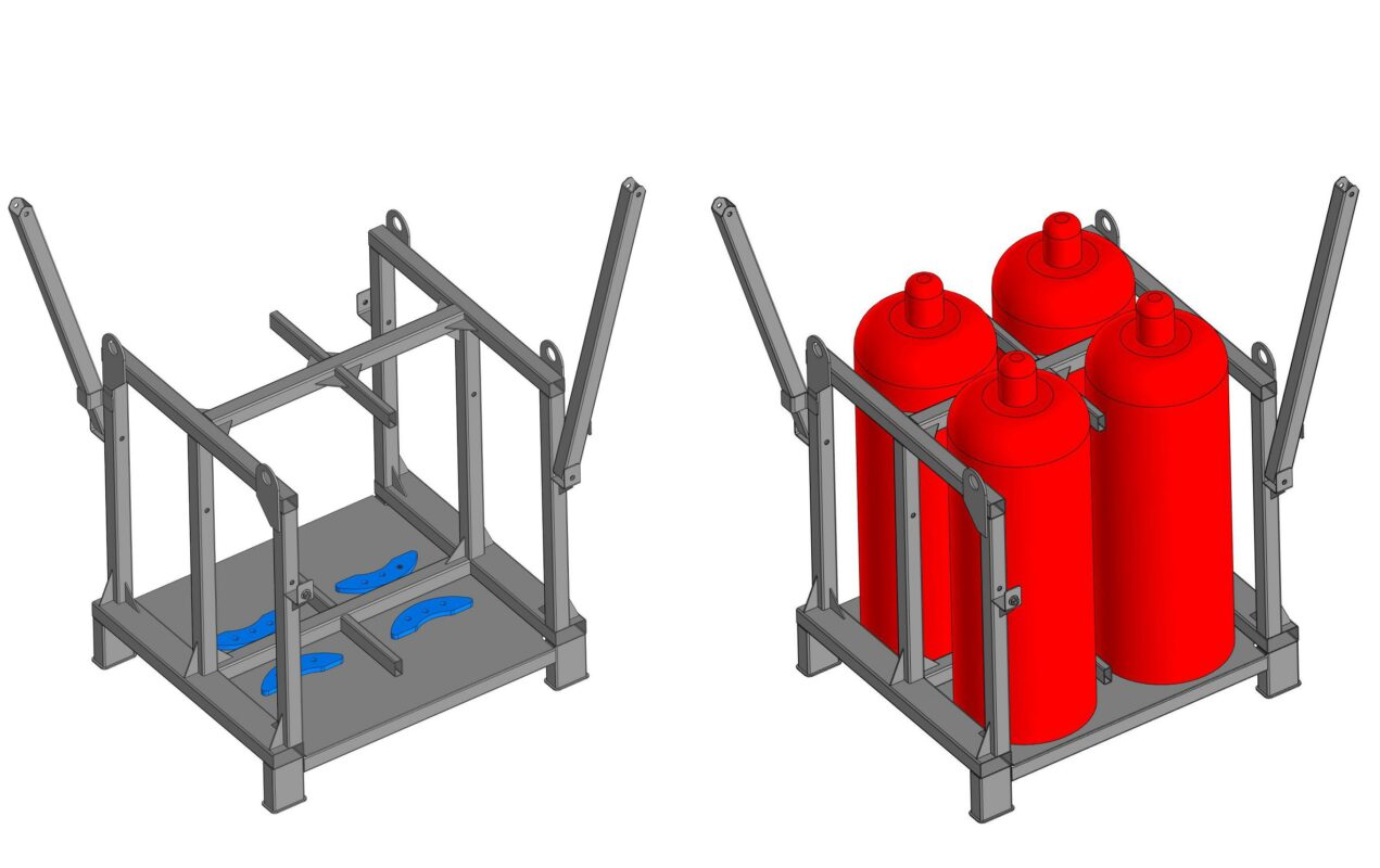 3D модель Контейнер для газовых баллонов