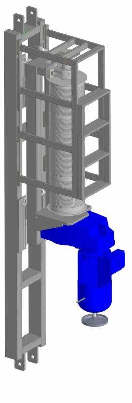 3D модель Лебедка театральная штанкетная вертикальная