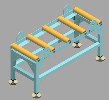 3D модель 3 д модель рольганга на регулируемых опорах