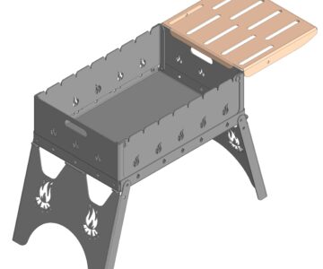 3D модель Мангал складной 500х250х500