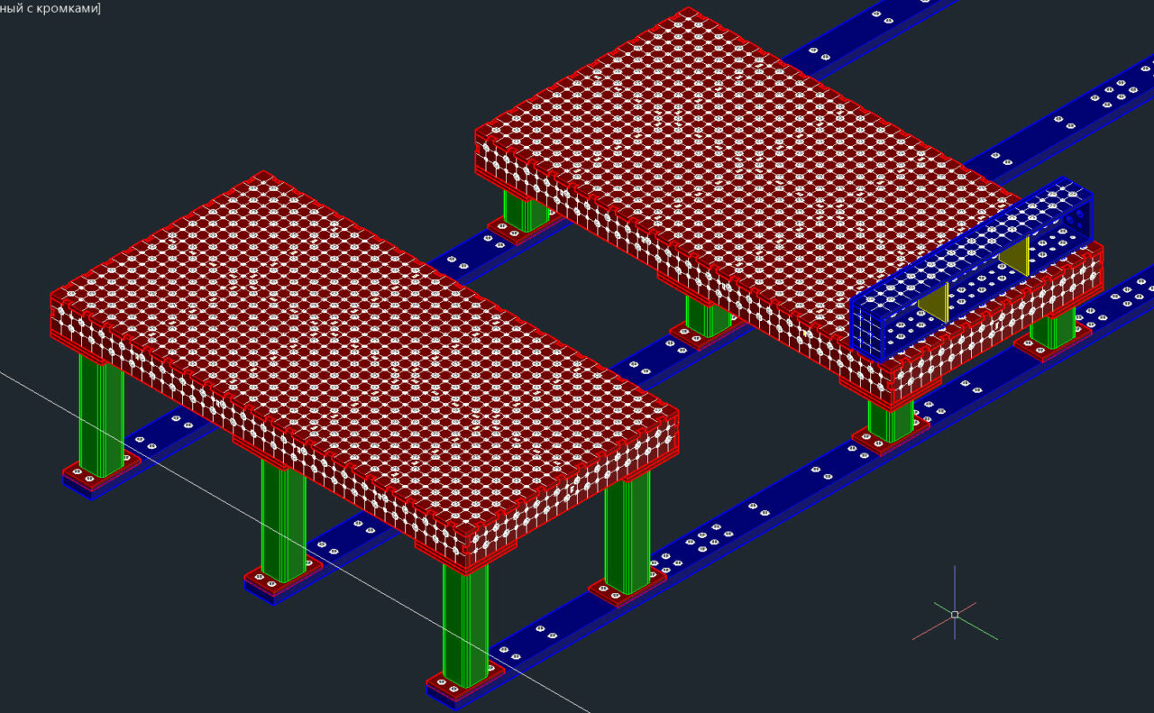 3D модель Универсальный сварочный стол 2000х1000