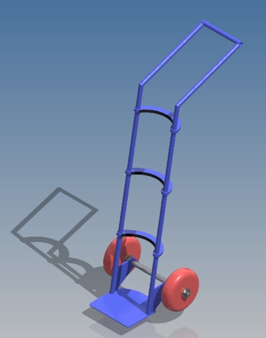 3D модель 3д модель тележки для транспортировки газовых баллонов