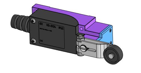 3D модель Выключатель концевой КВ-8104 рычаг с роликом