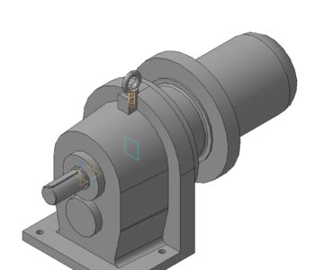 3D модель Габаритные модели цилиндрических мотор-редукторов 4МЦ2С