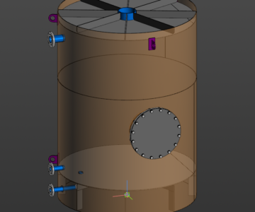 3D модель Бак запаса ХОВ (Объем 4 м3)