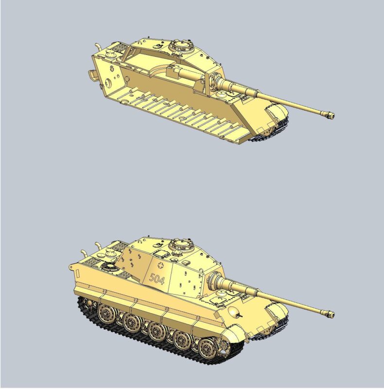 3D модель Немецкий танк Henschel-Werke Königstiger