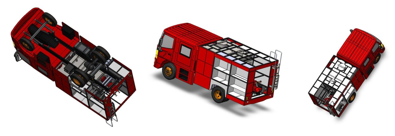 Чертеж Пожарная  машина (fire truck)