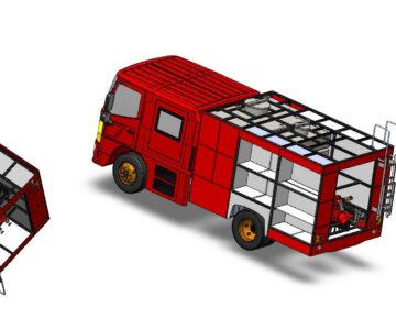 Чертеж Пожарная  машина (fire truck)