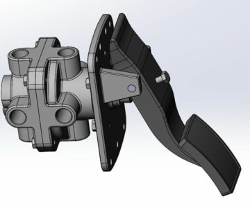 3D модель Главный тормозной кран КАМАЗ (100.3514108)