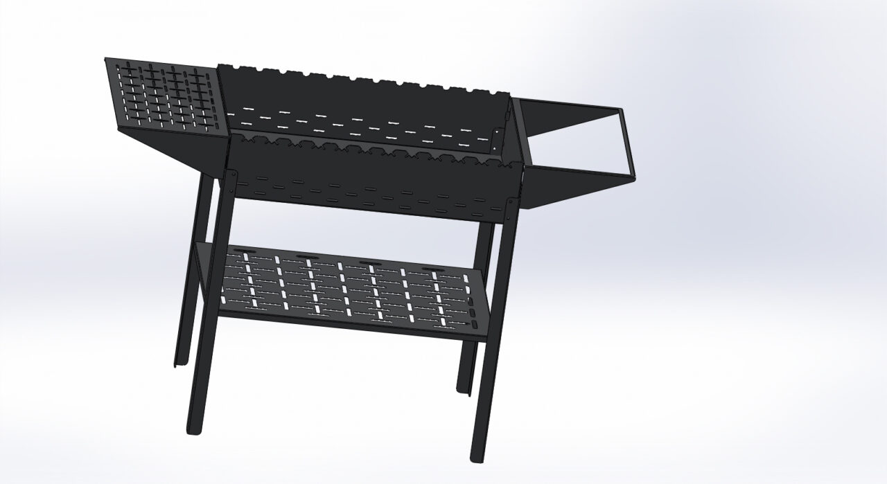 3D модель Мангал 1154х425х714