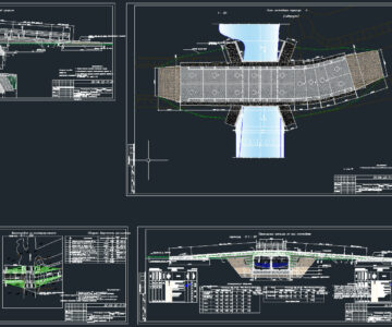 Чертеж Проект реконструкция мостового перехода на автодороге