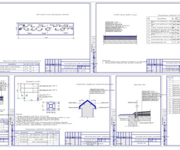 Чертеж Капитальный ремонт плоской кровли. Узлы. Раздел КР