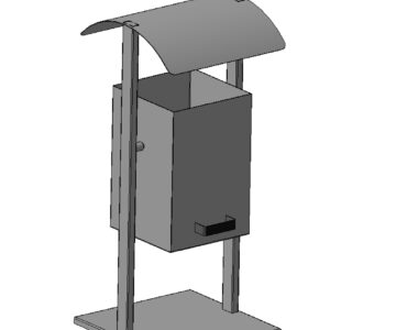 3D модель Урна уличная 450х450х1000