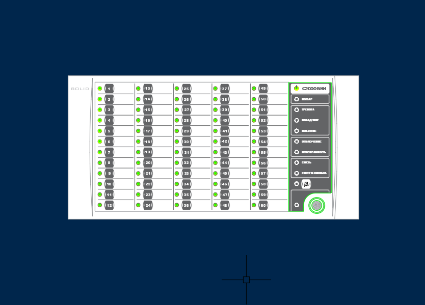 Чертеж Блок индикации с клавиатурой